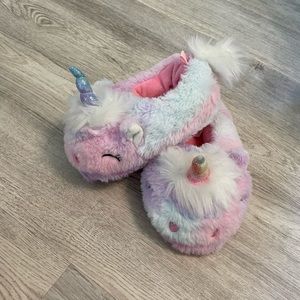 Toddler  Rainbow  Unicorn Slippers
